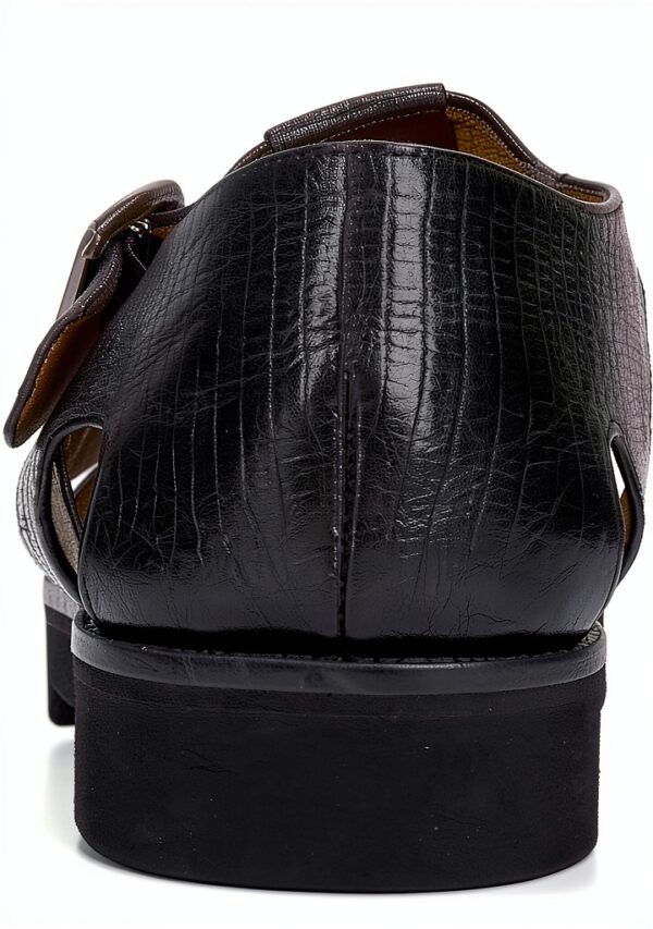 Sandale homme Melvin & Hamilton cuir fait main noir modèle 127921-3