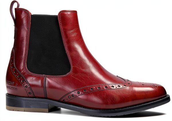 Bottine Chelsea femme Melvin & Hamilton - cuir fait main Bordeaux-6
