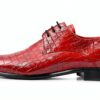 Melvin & Hamilton Homme Lance 8 Derby en cuir rouge et noir-0