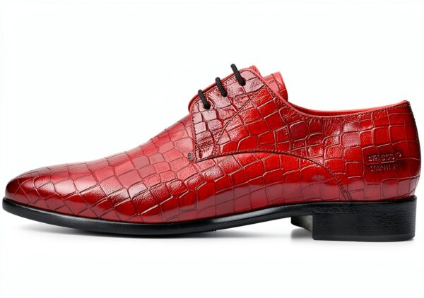Melvin & Hamilton Homme Lance 8 Derby en cuir rouge et noir-0