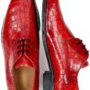 Melvin & Hamilton Homme Lance 8 Derby en cuir rouge et noir-1