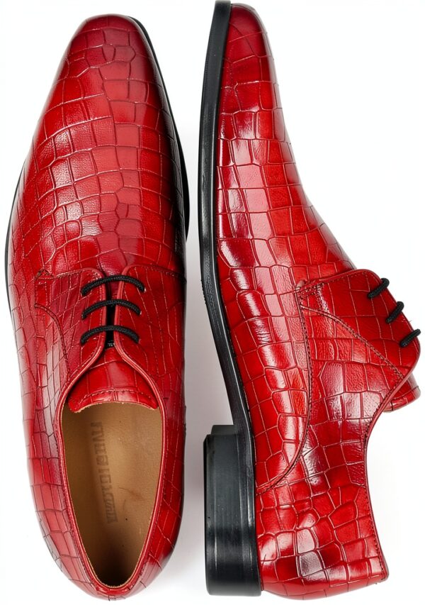 Melvin & Hamilton Homme Lance 8 Derby en cuir rouge et noir-1