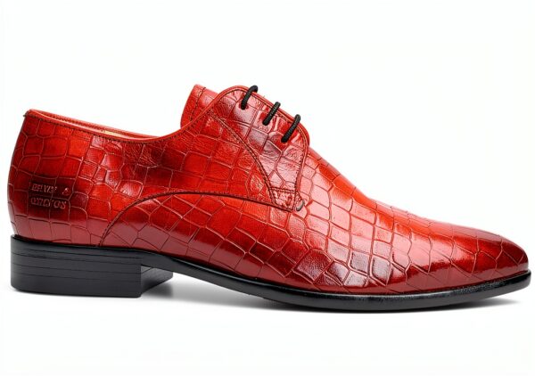 Melvin & Hamilton Homme Lance 8 Derby en cuir rouge et noir-6