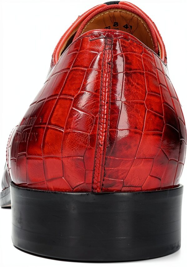 Melvin & Hamilton Homme Lance 8 Derby en cuir rouge et noir-3