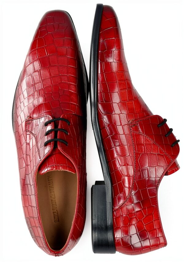 Melvin & Hamilton Homme Lance 8 Derby en cuir rouge et noir-5